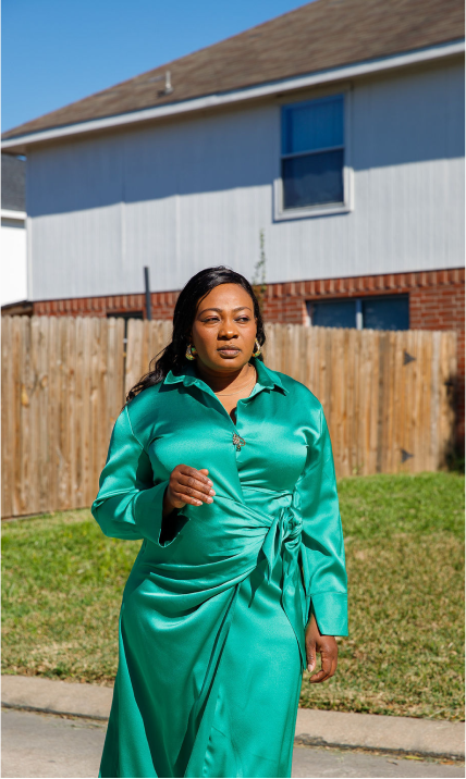 Green silk Dress